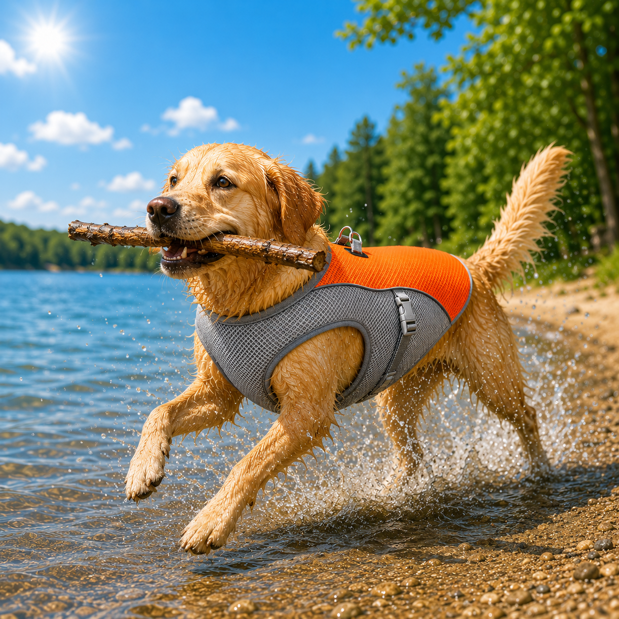 Leichte atmungsaktive Kühlweste für Hunde -perfekt für die heißen Tage