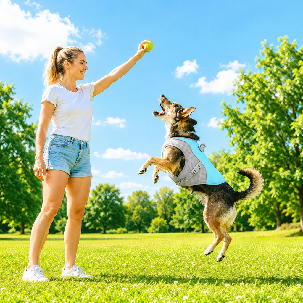Leichte atmungsaktive Kühlweste für Hunde -perfekt für die heißen Tage