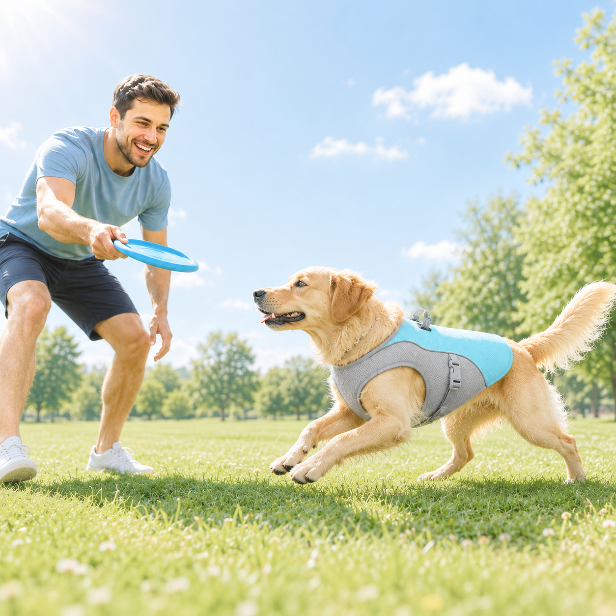 Leichte atmungsaktive Kühlweste für Hunde -perfekt für die heißen Tage